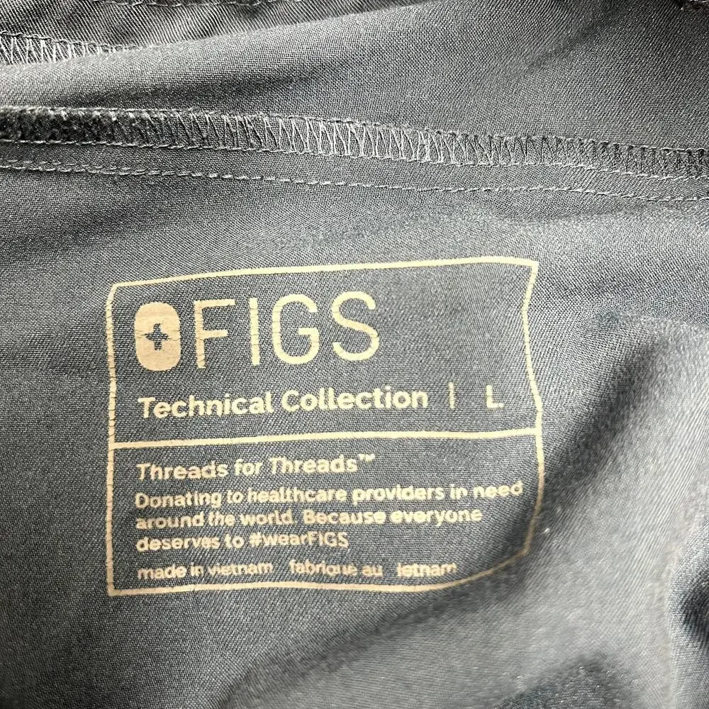 FIGS Men's Tansen Jogger Pants Classic Fit Elastic Waistband Gray Blue Size  L